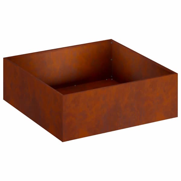 vidaXL Aia istutuspot Rooste 40 x 40 x 20 cm Ilmastikukindel teras