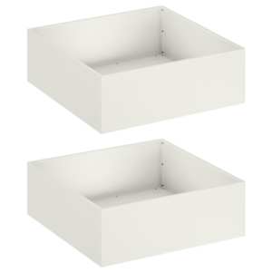 vidaXL Aia istutuspot 2 tk Valge 60 x 60 x 20 cm K&uuml;lmvalmistatud teras