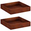 vidaXL Aia istutuspot 2 tk Rooste 80 x 80 x 20 cm