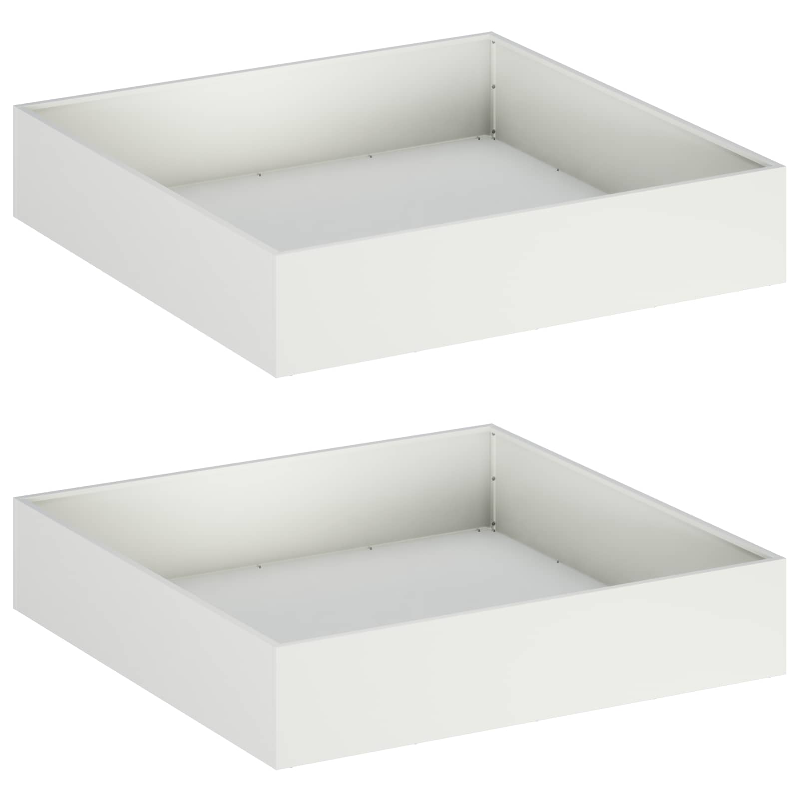 Plantenbak 2 st Wit 100 x 100 x 20 cm Koudgewalst staal image 2