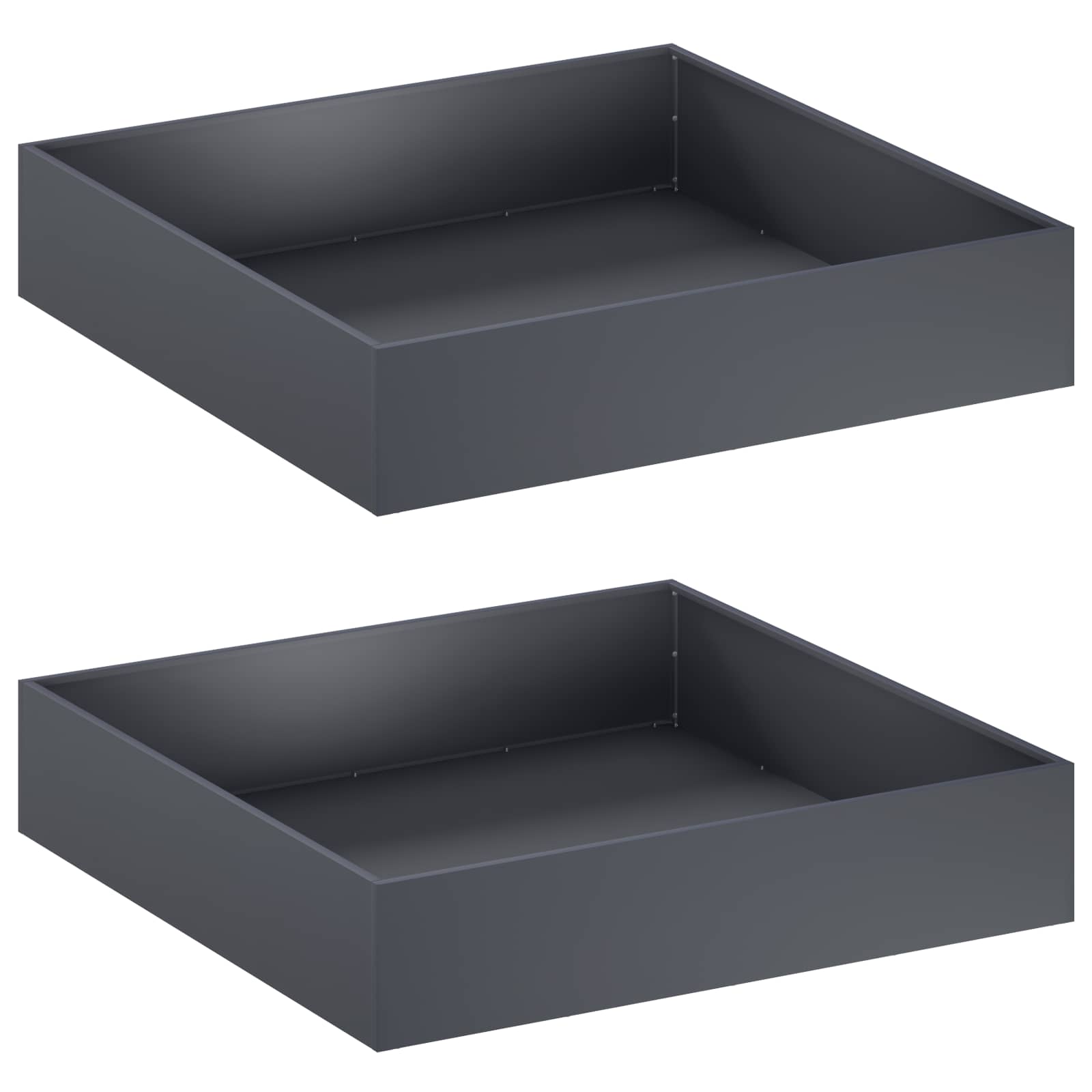 Plantenbak 2 st Antraciet 100 x 100 x 20 cm Koudgewalst staal image 2