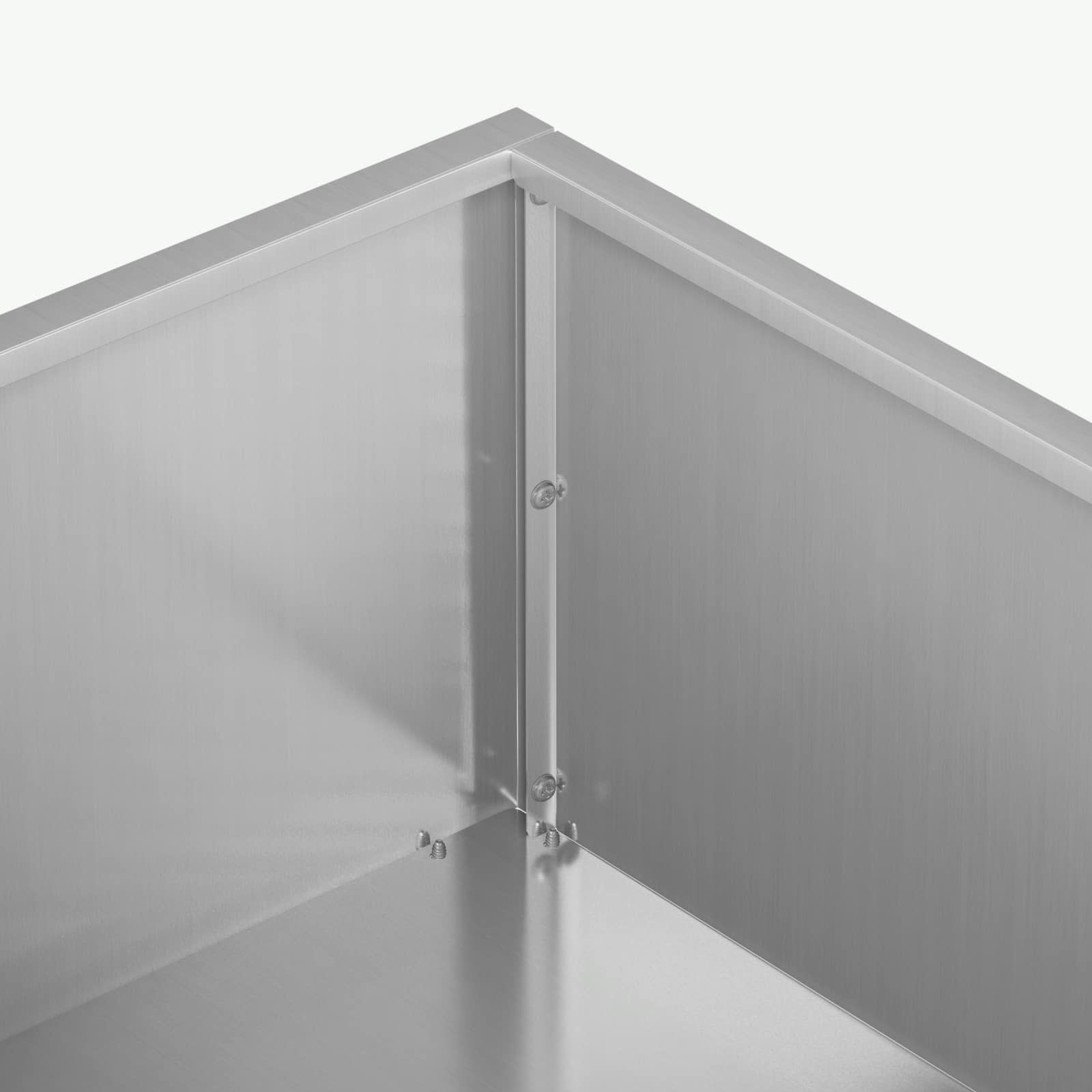 Plantenbak zilver 100 x 100 x 20 cm Gegalvaniseerd staal image 5