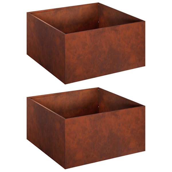 vidaXL Aia istutuspot 2 tk Rooste 60 x 60 x 30 cm