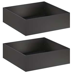vidaXL Aia istutuspot 2 tk Must 80 x 80 x 30 cm K&uuml;lmvalmistatud teras