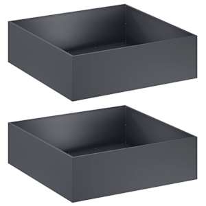 vidaXL Aia istutuspot 2 tk Antratsiit 80 x 80 x 30 cm