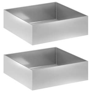 vidaXL Aia istutuspot 2 tk H&otilde;bedane 80 x 80 x 30 cm Tsingitud teras