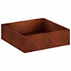 vidaXL Aia istutuspot Rooste 80 x 80 x 30 cm Ilmastikukindel teras