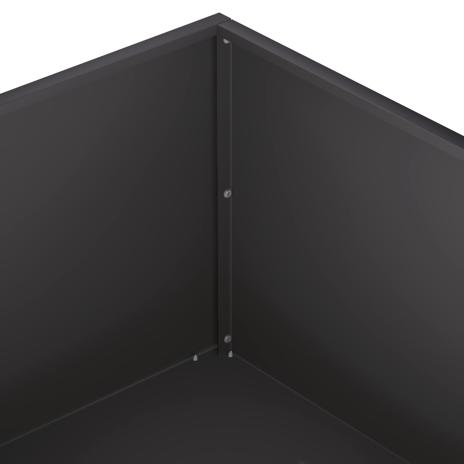 Plantenbak 2 st Zwart 100 x 100 x 30 cm Koudgewalst staal image 6