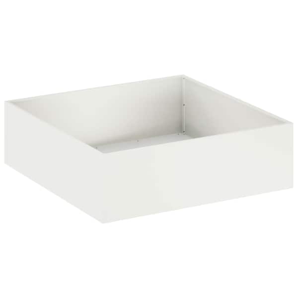 vidaXL Aia istutuspot Valge 100 x 100 x 30 cm K&uuml;lmvalmistatud teras
