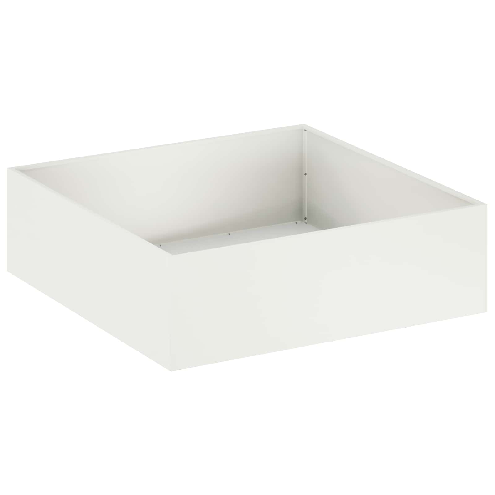 Plantenbak 2 st Wit 100 x 100 x 30 cm Koudgewalst staal image 3