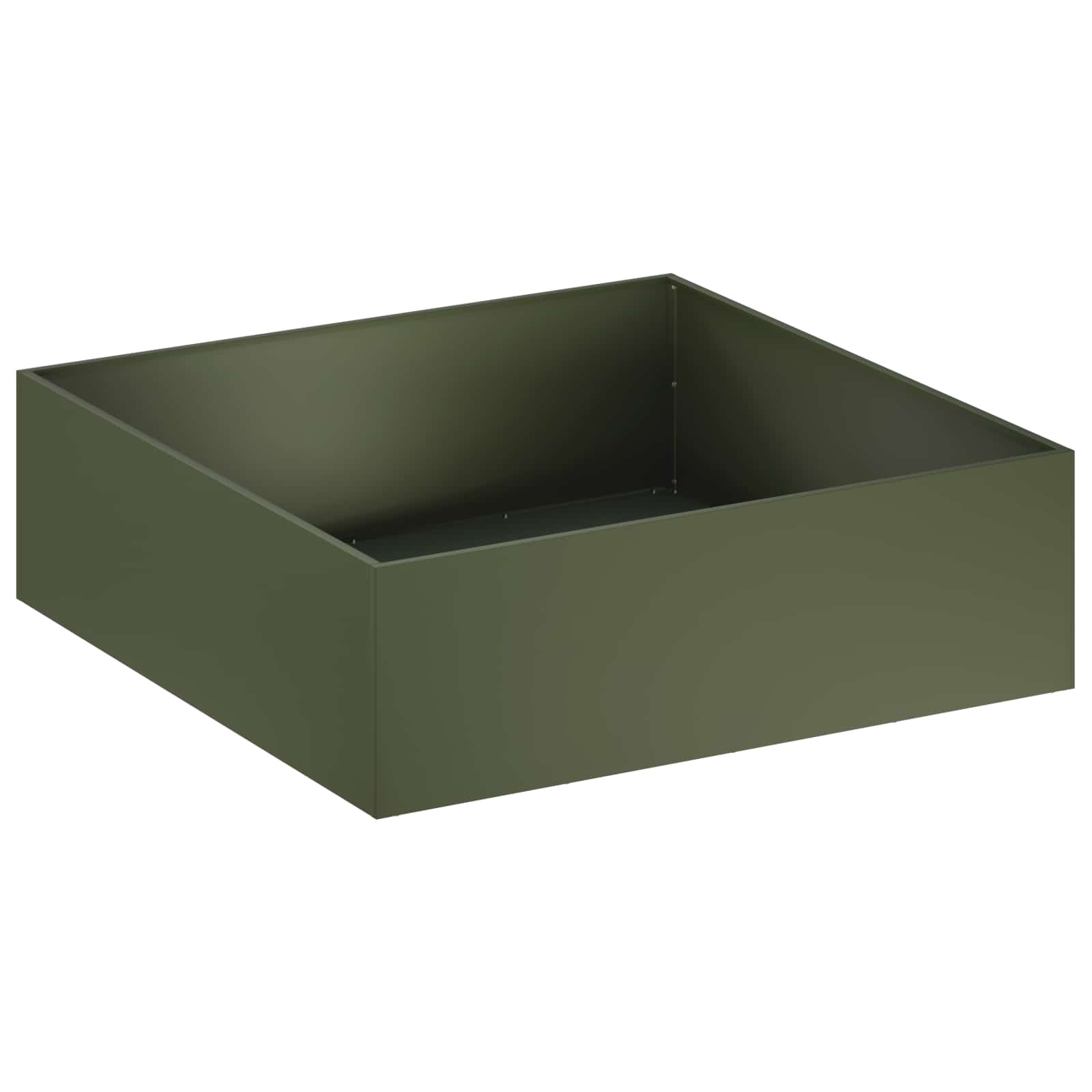 Plantenbak 2 st Olijfgroen 100 x 100 x 30 cm Koudgewalst staal image 3