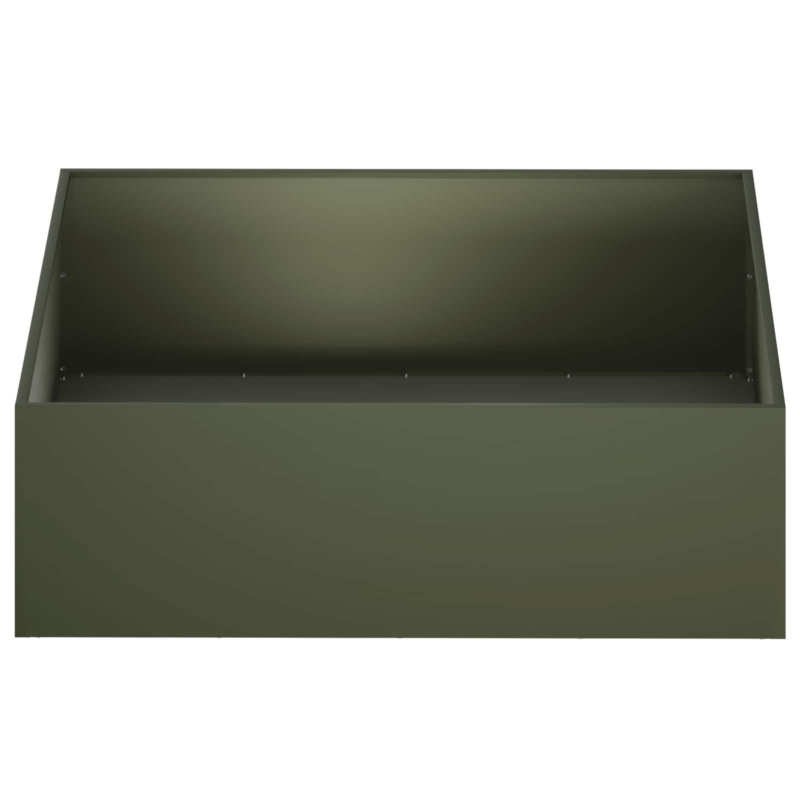 Plantenbak 2 st Olijfgroen 100 x 100 x 30 cm Koudgewalst staal image 4
