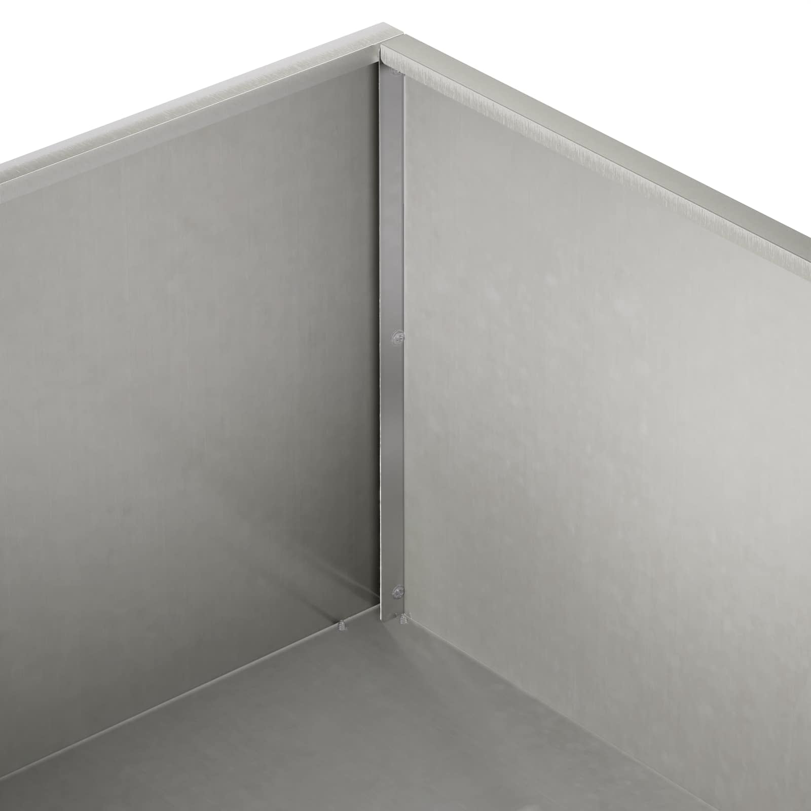 Plantenbak 2 st zilver 100 x 100 x 30 cm Roestvrij staal image 6