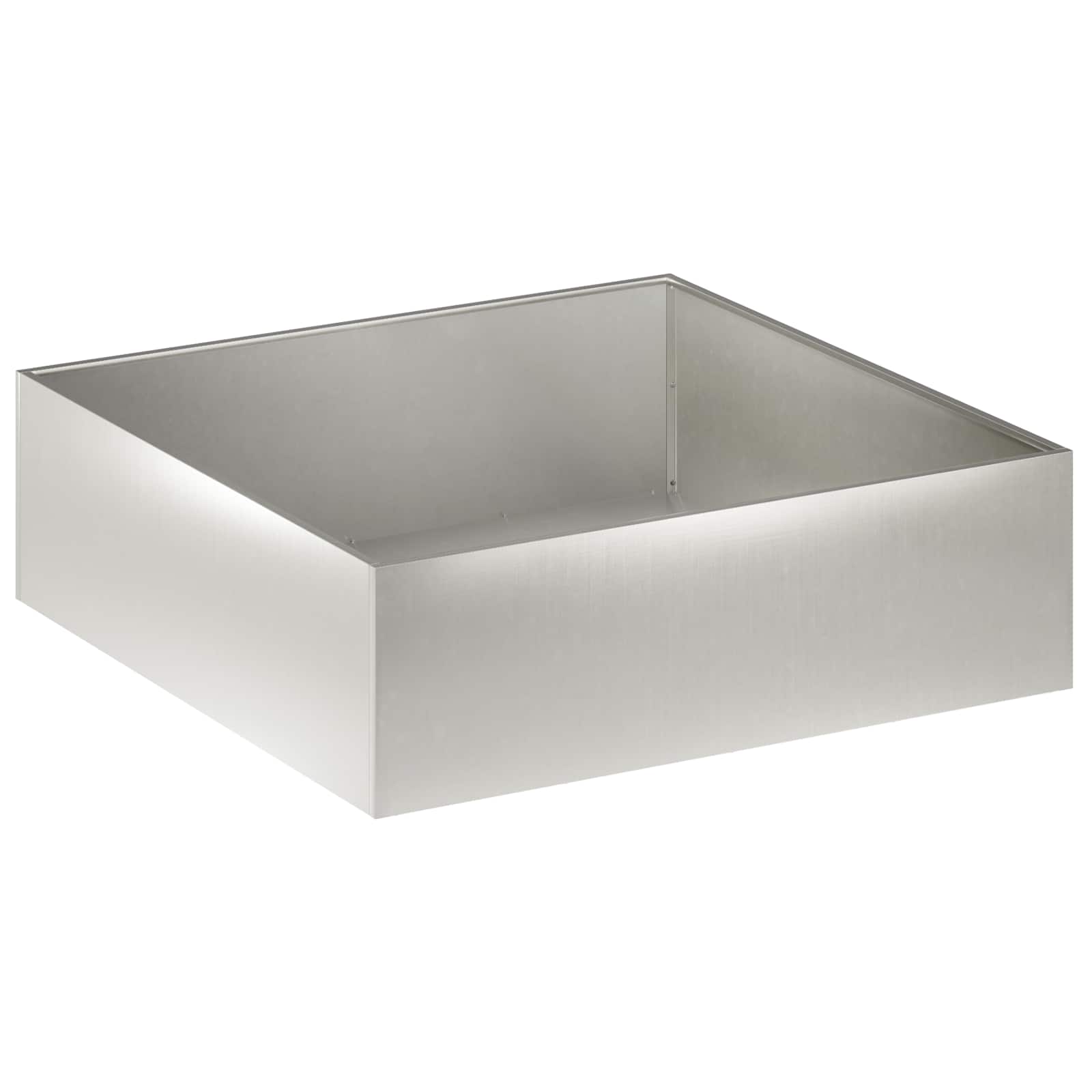 Plantenbak 2 st zilver 100 x 100 x 30 cm Roestvrij staal image 3