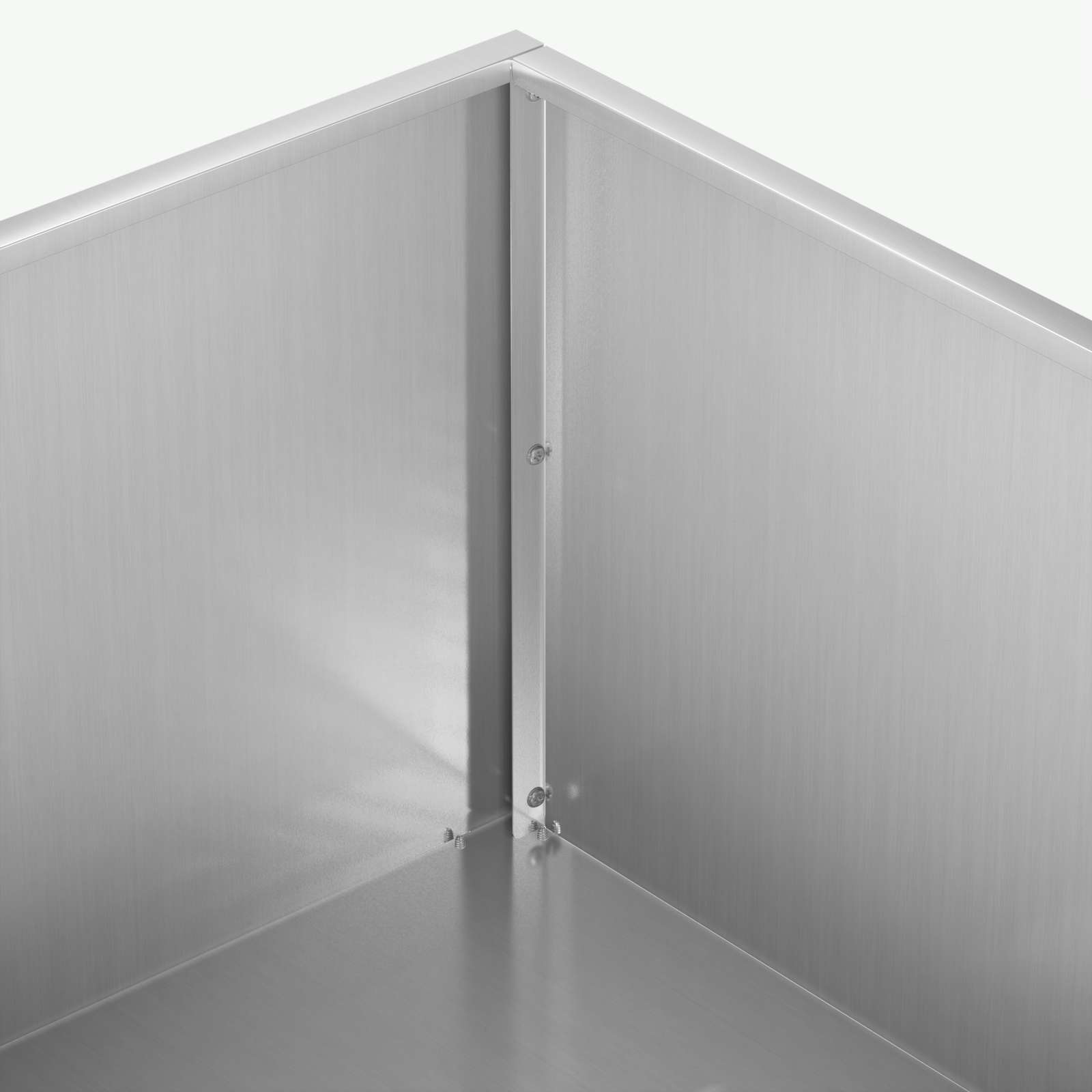 Plantenbak 2 st zilver 100 x 100 x 30 cm Gegalvaniseerd staal image 6