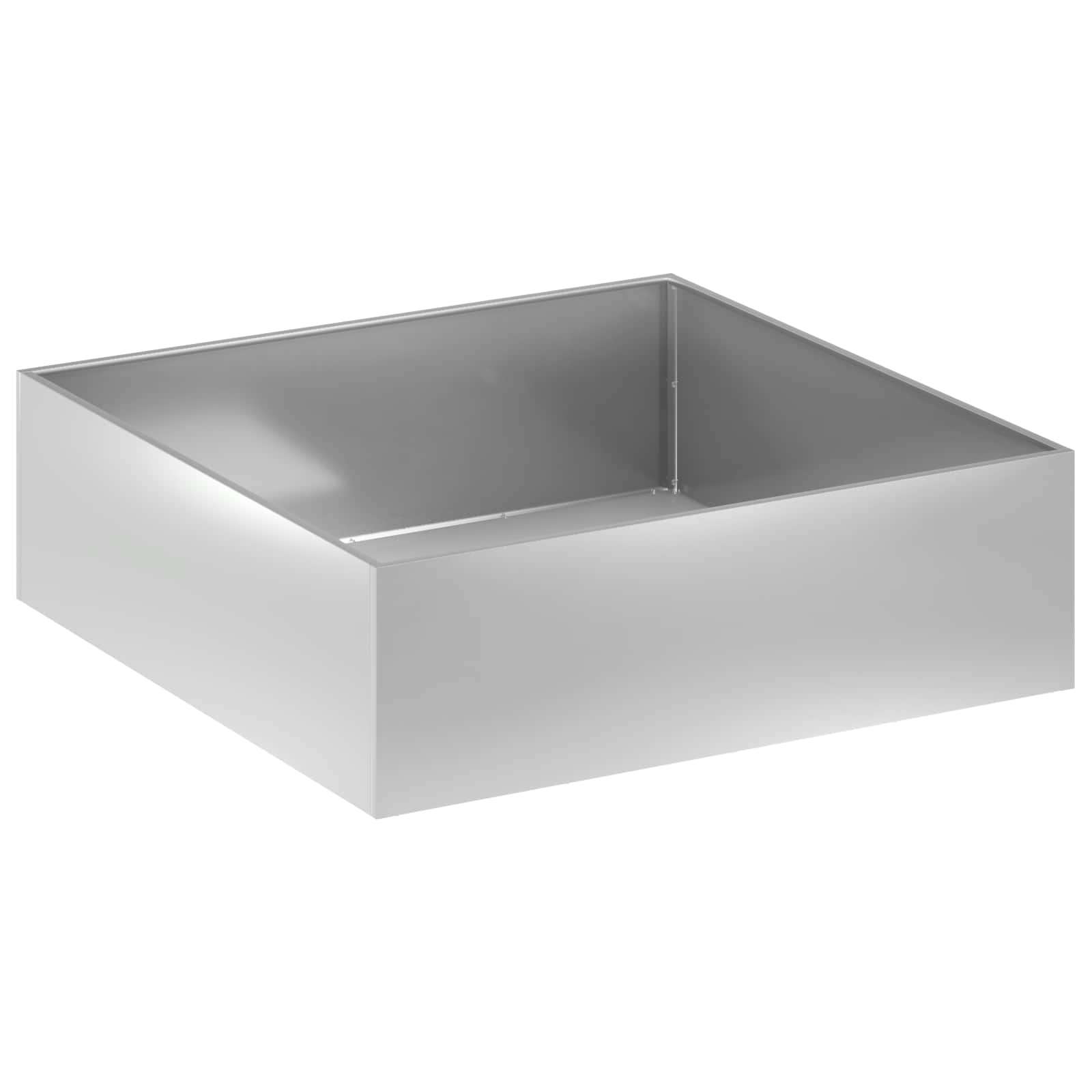 Plantenbak 2 st zilver 100 x 100 x 30 cm Gegalvaniseerd staal image 3