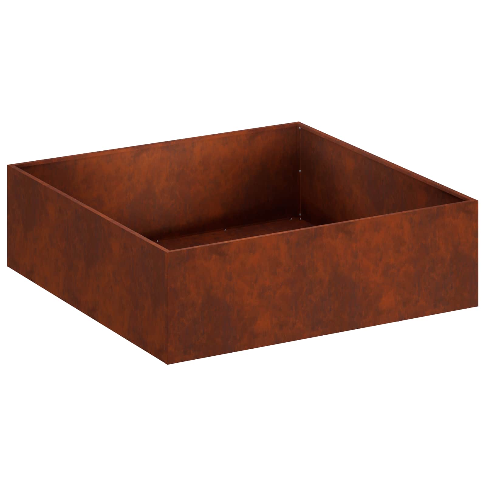 Plantenbak 2 st Roestkleurig 100 x 100 x 30 cm weervast staal image 3