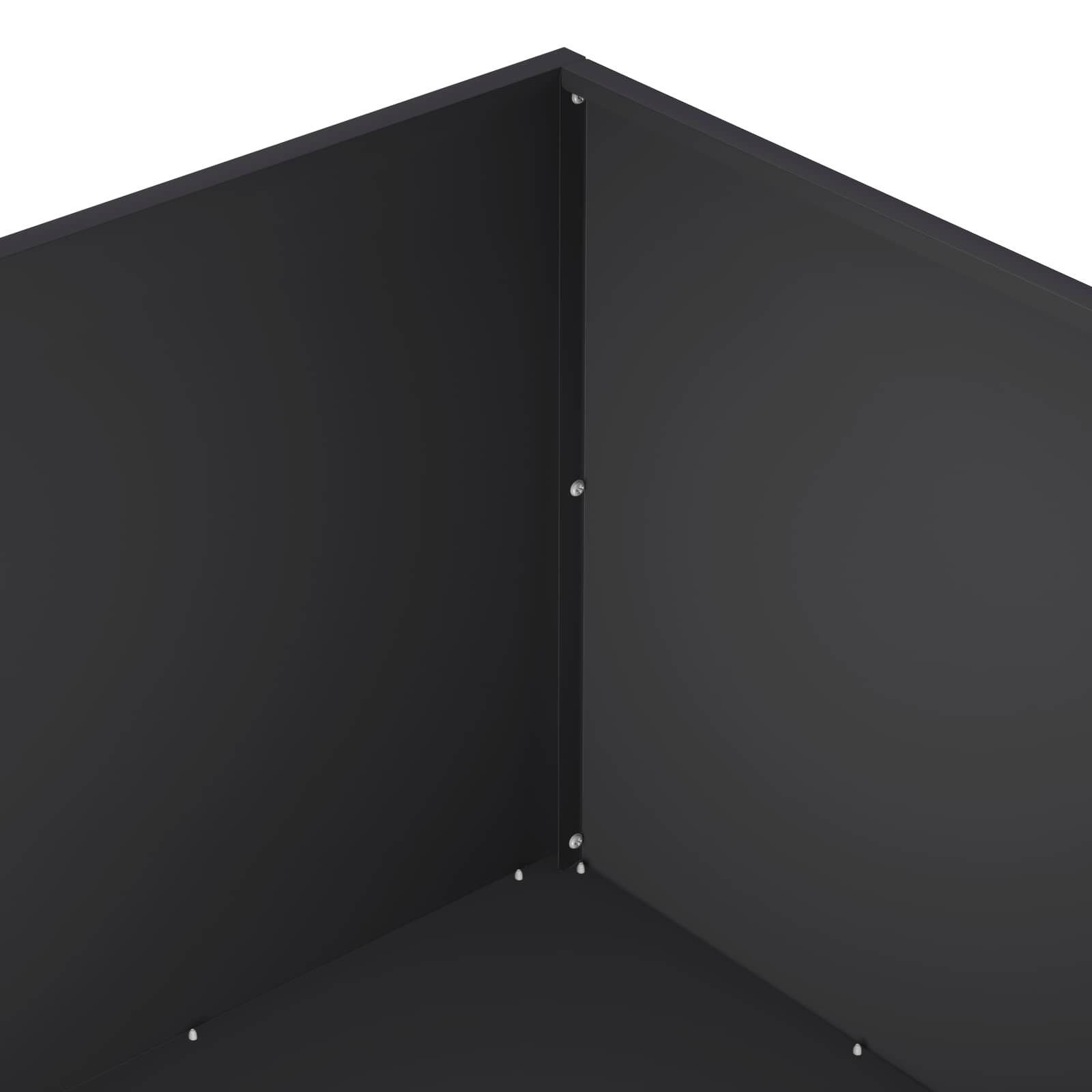 Plantenbak 2 st Zwart 60 x 60 x 40 cm Koudgewalst staal image 6