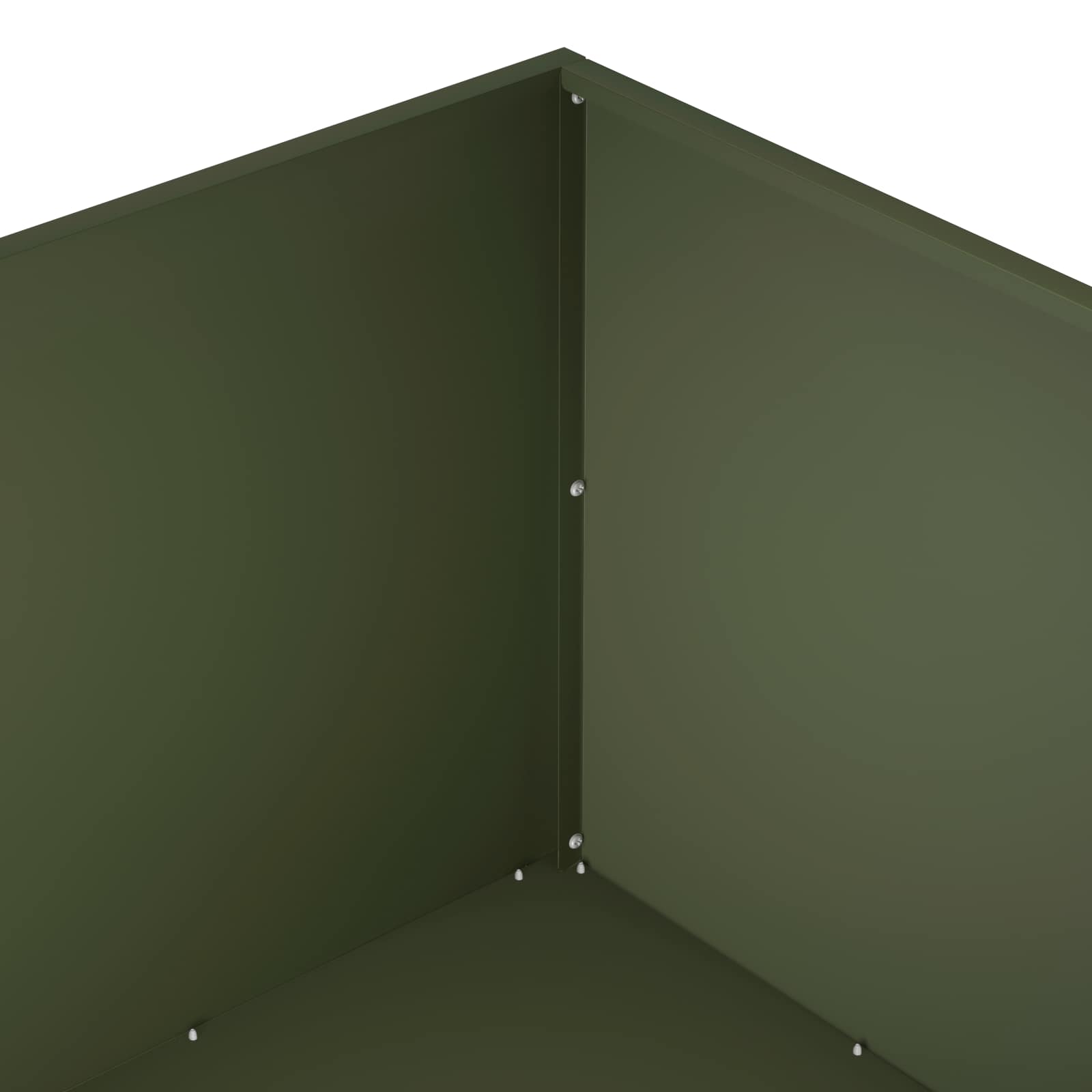 Plantenbak Olijfgroen 80 x 80 x 40 cm Koudgewalst staal image 5