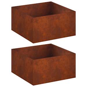 vidaXL Aia istutuspot 2 tk Rooste 80 x 80 x 40 cm