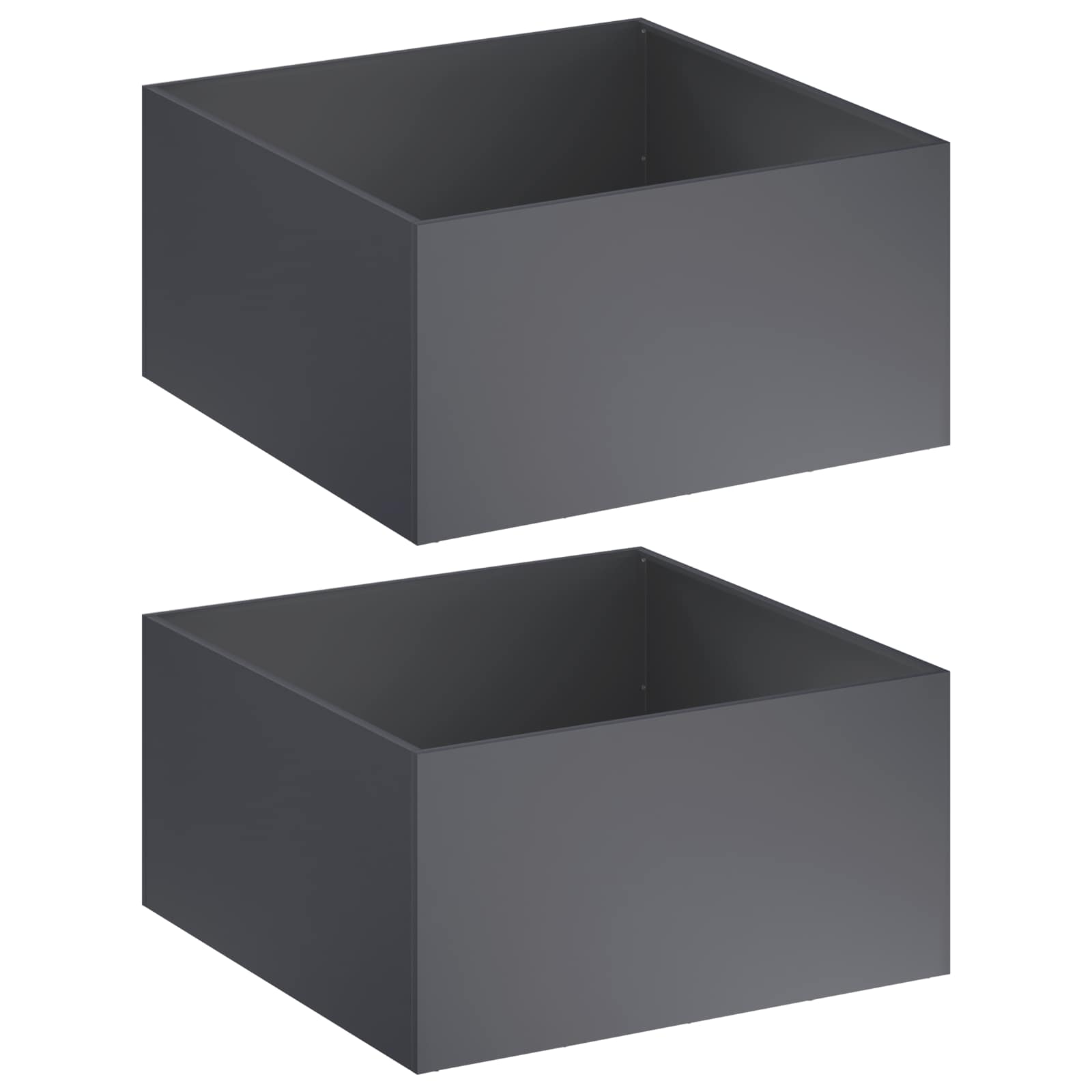 Plantenbak 2 st Antraciet 100 x 100 x 40 cm Koudgewalst staal image 2