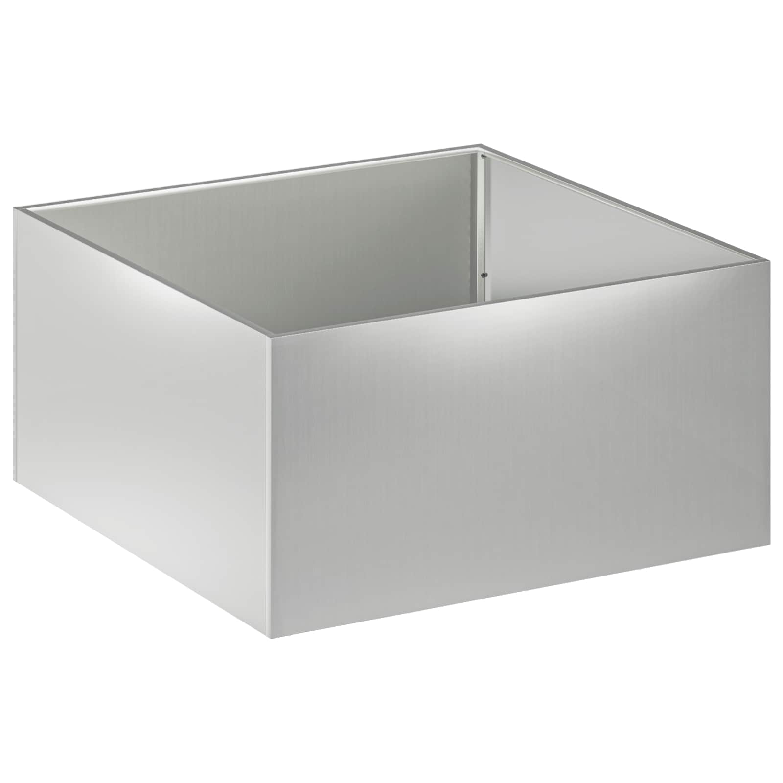 Tuin Bloempot zilver 100 x 100 x 40 cm Gegalvaniseerd staal image 2