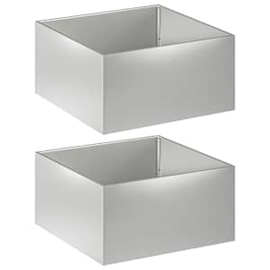 vidaXL Aia istutuspot 2 tk H&otilde;bedane 100 x 100 x 40 cm Tsingitud teras