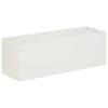 vidaXL Aia istutuspot Valge 40 x 20 x 20 cm K&uuml;lmvalmistatud teras