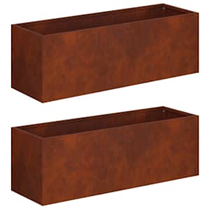 Zahradní pěstebník 2 ks Rezavá 40 x 20 x 20 cm - obrázek 2