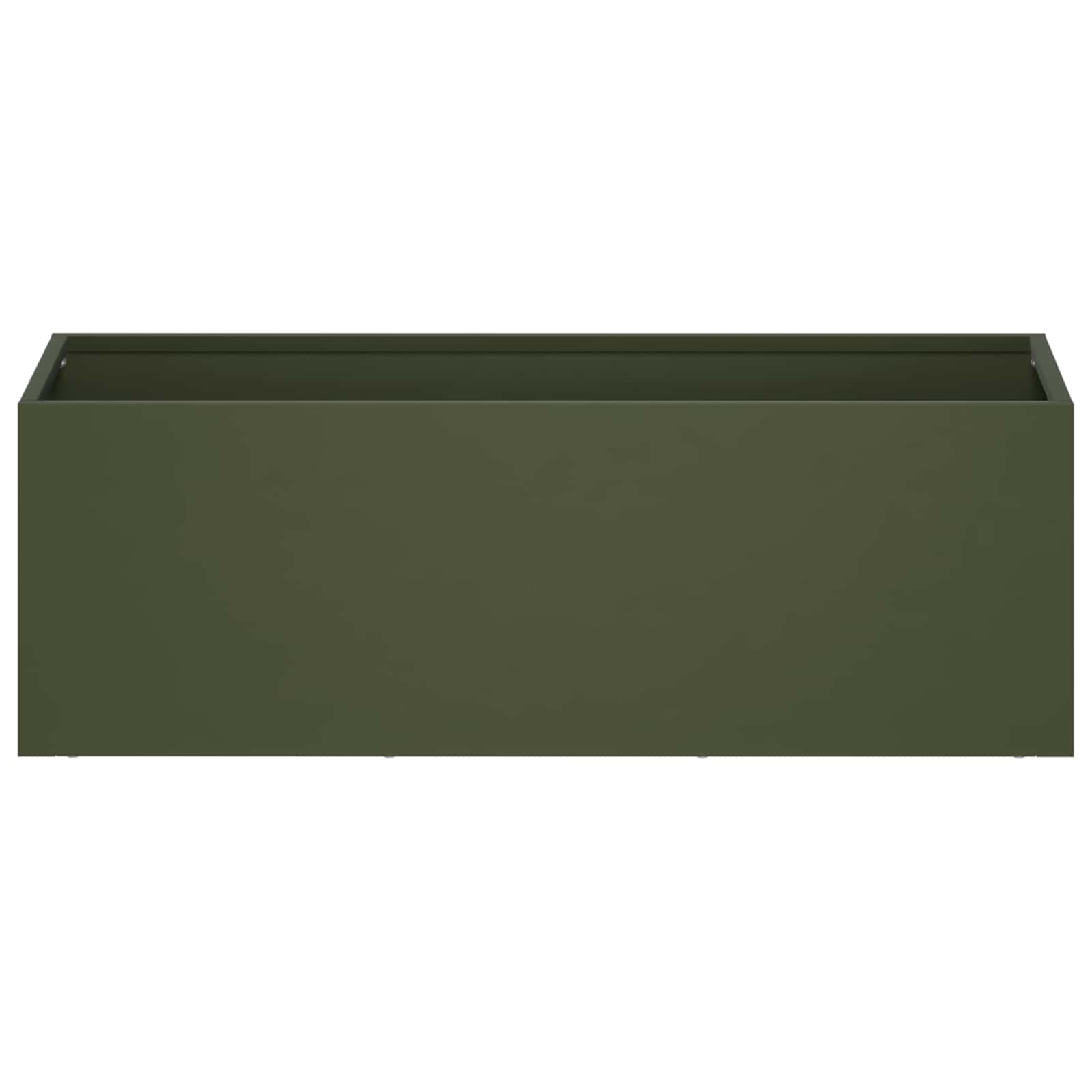 Plantenbak 2 st Olijfgroen 60 x 20 x 20 cm Koudgewalst staal image 4