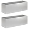 vidaXL Aia istutuspot 2 tk H&otilde;bedane 60 x 20 x 20 cm Tsingitud teras