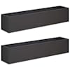 vidaXL Aia istutuspot 2 tk Must 80 x 20 x 20 cm K&uuml;lmvalmistatud teras