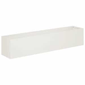 vidaXL Aia istutuspot Valge 80 x 20 x 20 cm K&uuml;lmvalmistatud teras