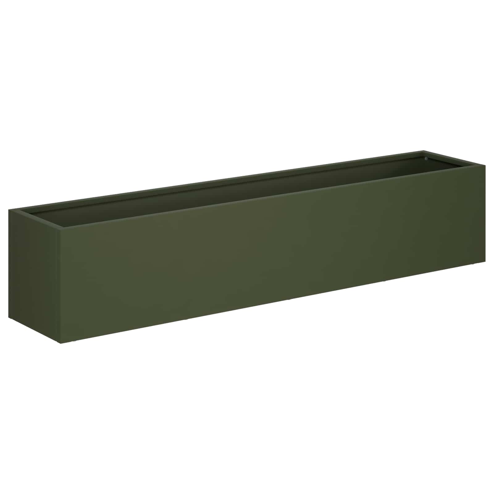 Plantenbak 2 st Olijfgroen 80 x 20 x 20 cm Koudgewalst staal image 3