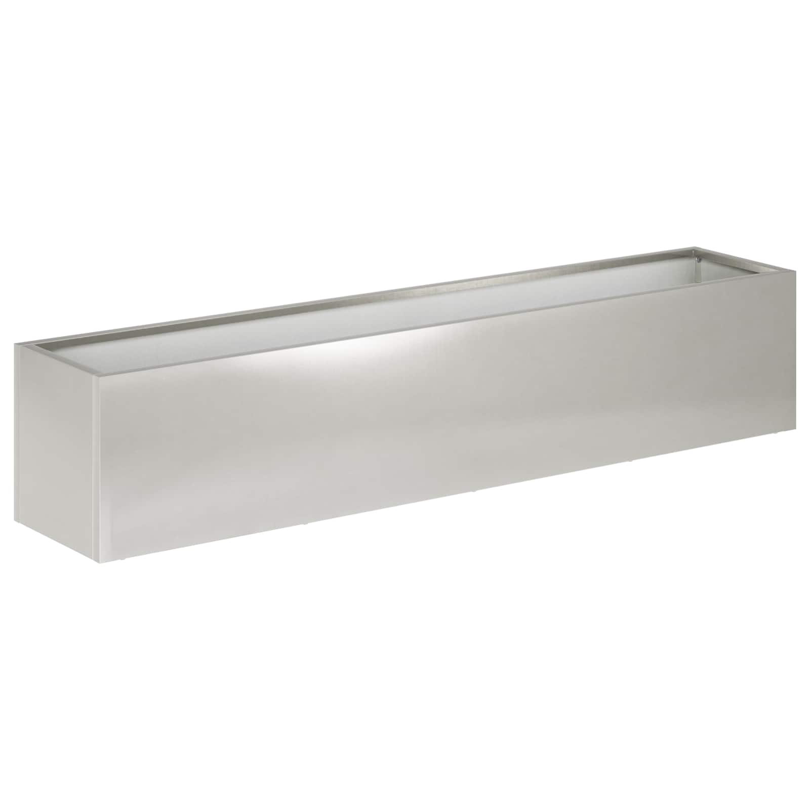Plantenbak 2 st zilver 100 x 20 x 20 cm Roestvrij staal image 3