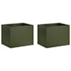 vidaXL Aia istutuspot 2 tk Oliiviroheline 40 x 30 x 30 cm