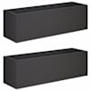 vidaXL Aia istutuspot 2 tk Must 80 x 30 x 30 cm K&uuml;lmvalmistatud teras