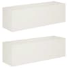 vidaXL Aia istutuspot 2 tk Valge 80 x 30 x 30 cm K&uuml;lmvalmistatud teras