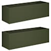 vidaXL Aia istutuspot 2 tk Oliiviroheline 80 x 30 x 30 cm