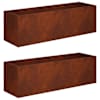 vidaXL Aia istutuspot 2 tk Rooste 80 x 30 x 30 cm