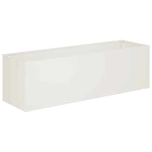 vidaXL Aia istutuspot Valge 100 x 30 x 30 cm K&uuml;lmvalmistatud teras