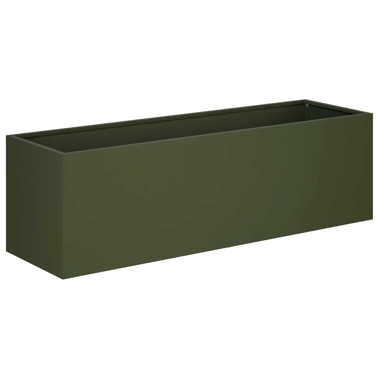 Plantenbak Olijfgroen 100 x 30 x 30 cm Koudgewalst staal image 2