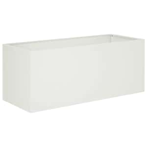 vidaXL Aia istutuspot Valge 80 x 40 x 40 cm K&uuml;lmvalmistatud teras