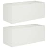 vidaXL Aia istutuspot 2 tk Valge 80 x 40 x 40 cm K&uuml;lmvalmistatud teras