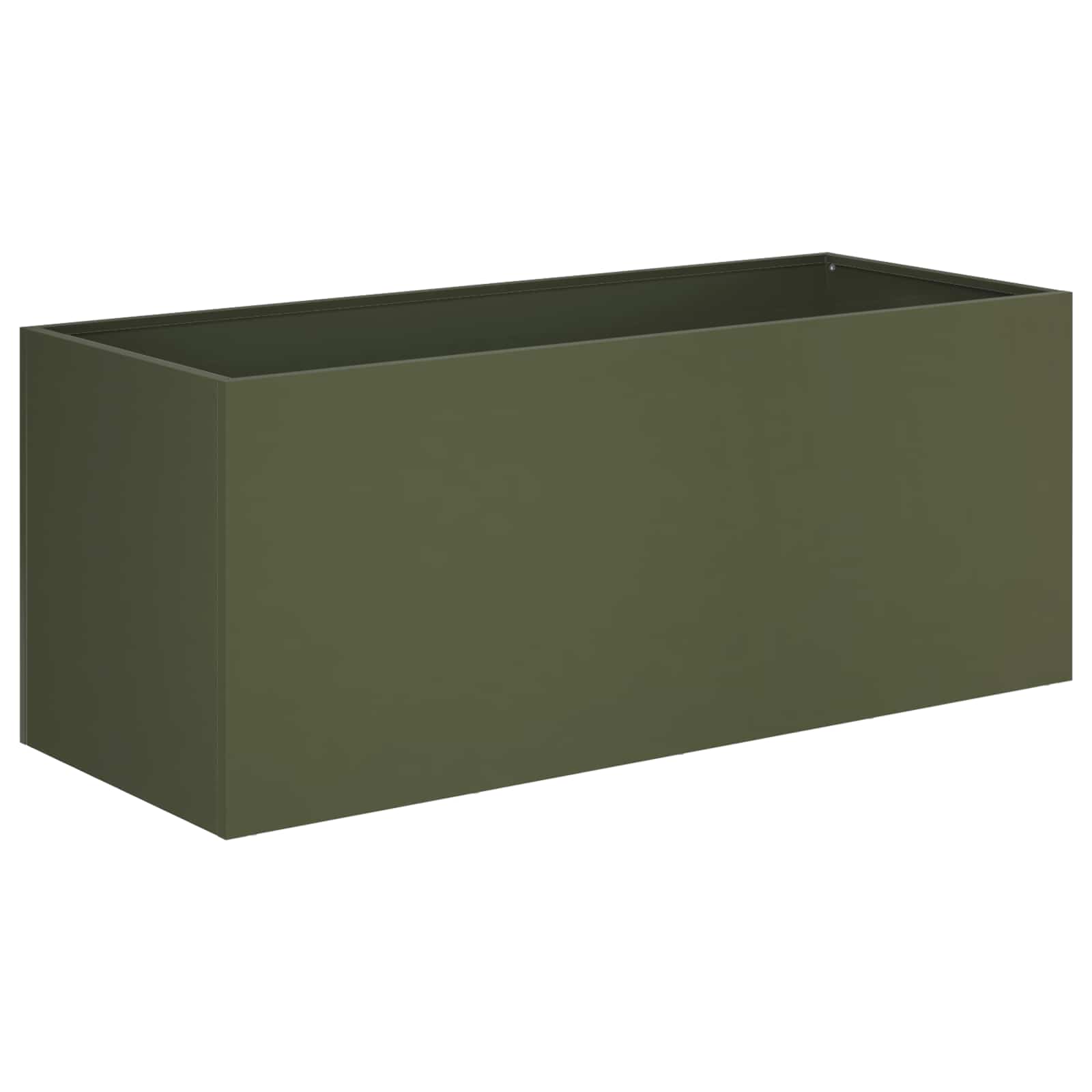 Plantenbak 2 st Olijfgroen 80 x 40 x 40 cm Koudgewalst staal image 3