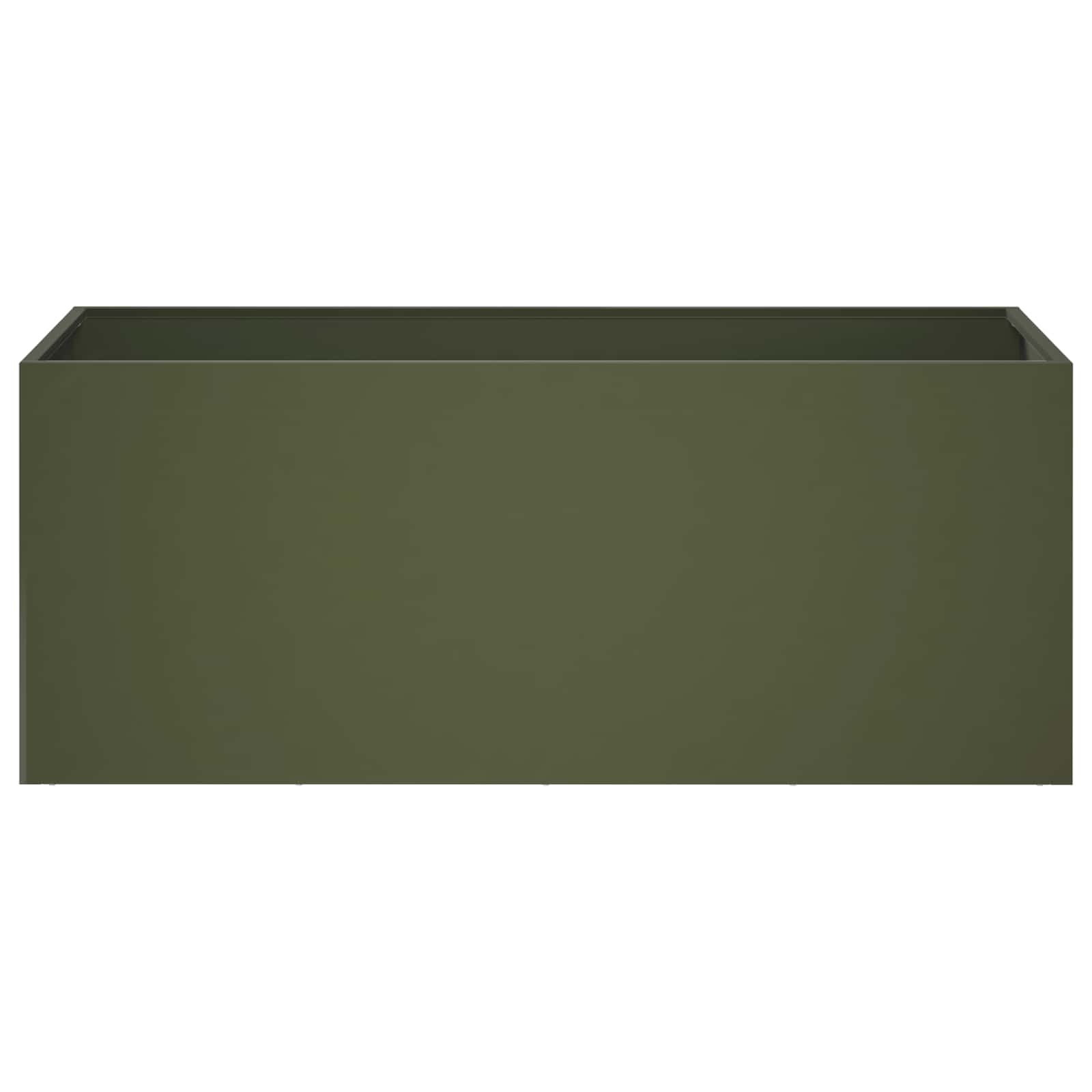 Plantenbak 2 st Olijfgroen 80 x 40 x 40 cm Koudgewalst staal image 4