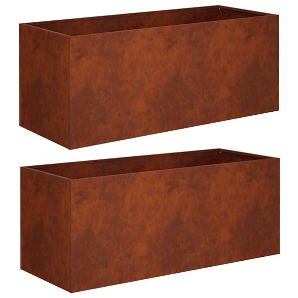 vidaXL Aia istutuspot 2 tk Rooste 80 x 40 x 40 cm