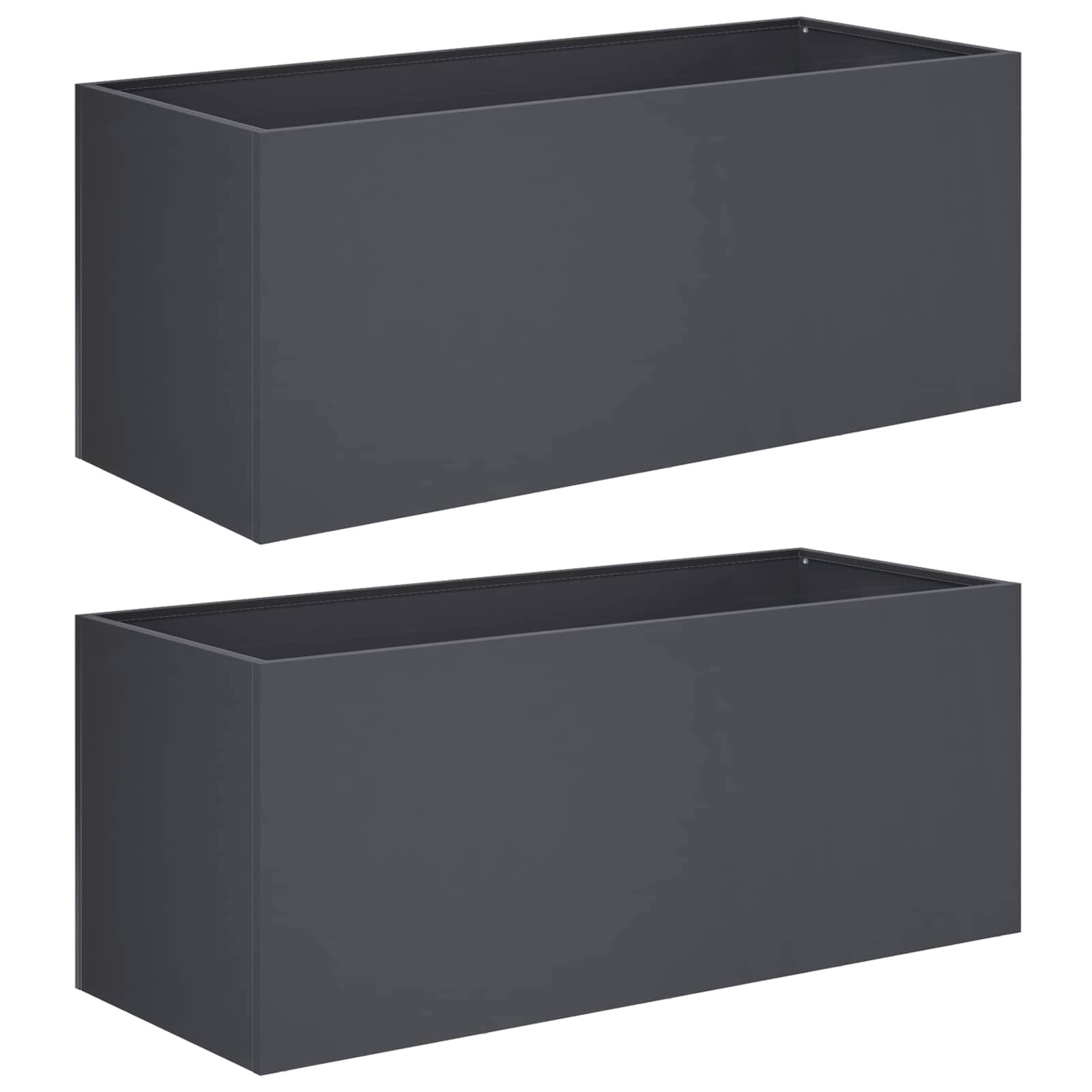 Plantenbak 2 st Antraciet 100 x 40 x 40 cm Koudgewalst staal image 2