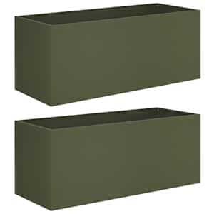 vidaXL Aia istutuspot 2 tk Oliiviroheline 100 x 40 x 40 cm