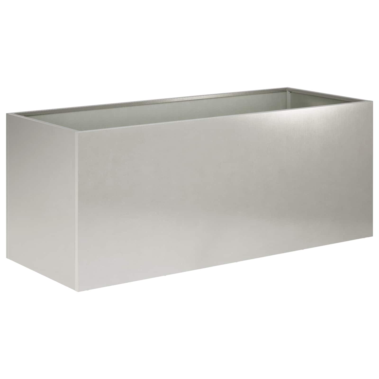 Plantenbak 2 st zilver 100 x 40 x 40 cm Roestvrij staal image 3